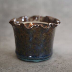 Mulled Cider Upcycled Pottery Scented Soy Wax Candle